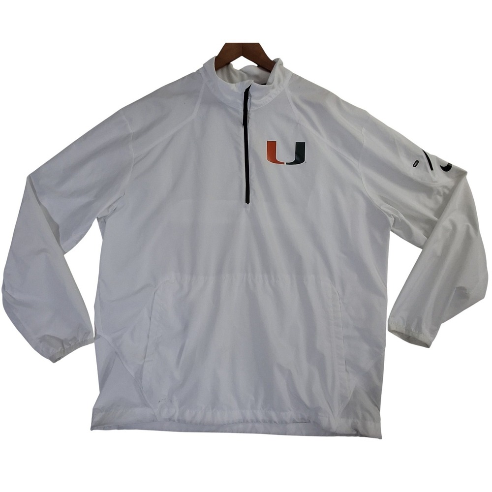 Miami Hurricanes Nike Storm-FIT 1/4 Zip Pullover Windbreaker Jacket Men's Large